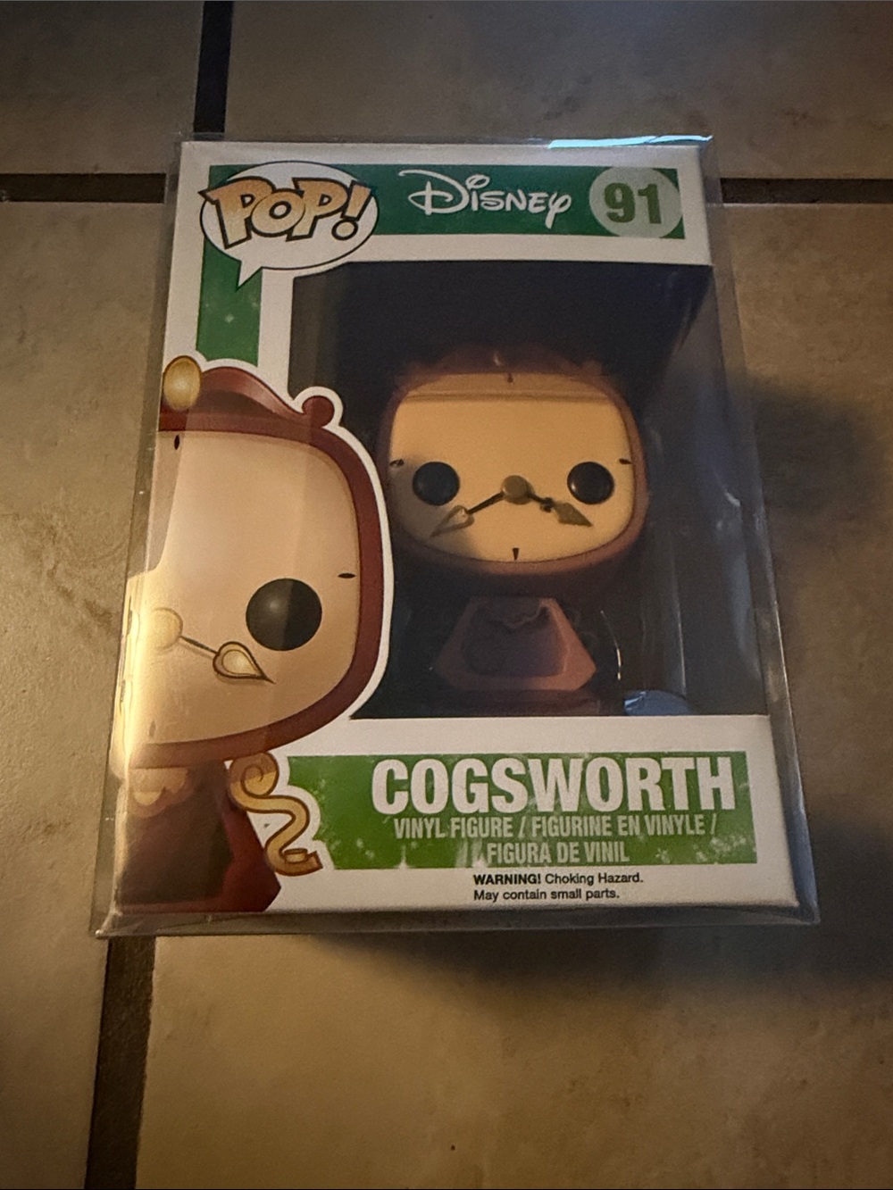 Funko Pop! Disney Cogsworth Vinyl Figure - Brown, Gold, Green, White